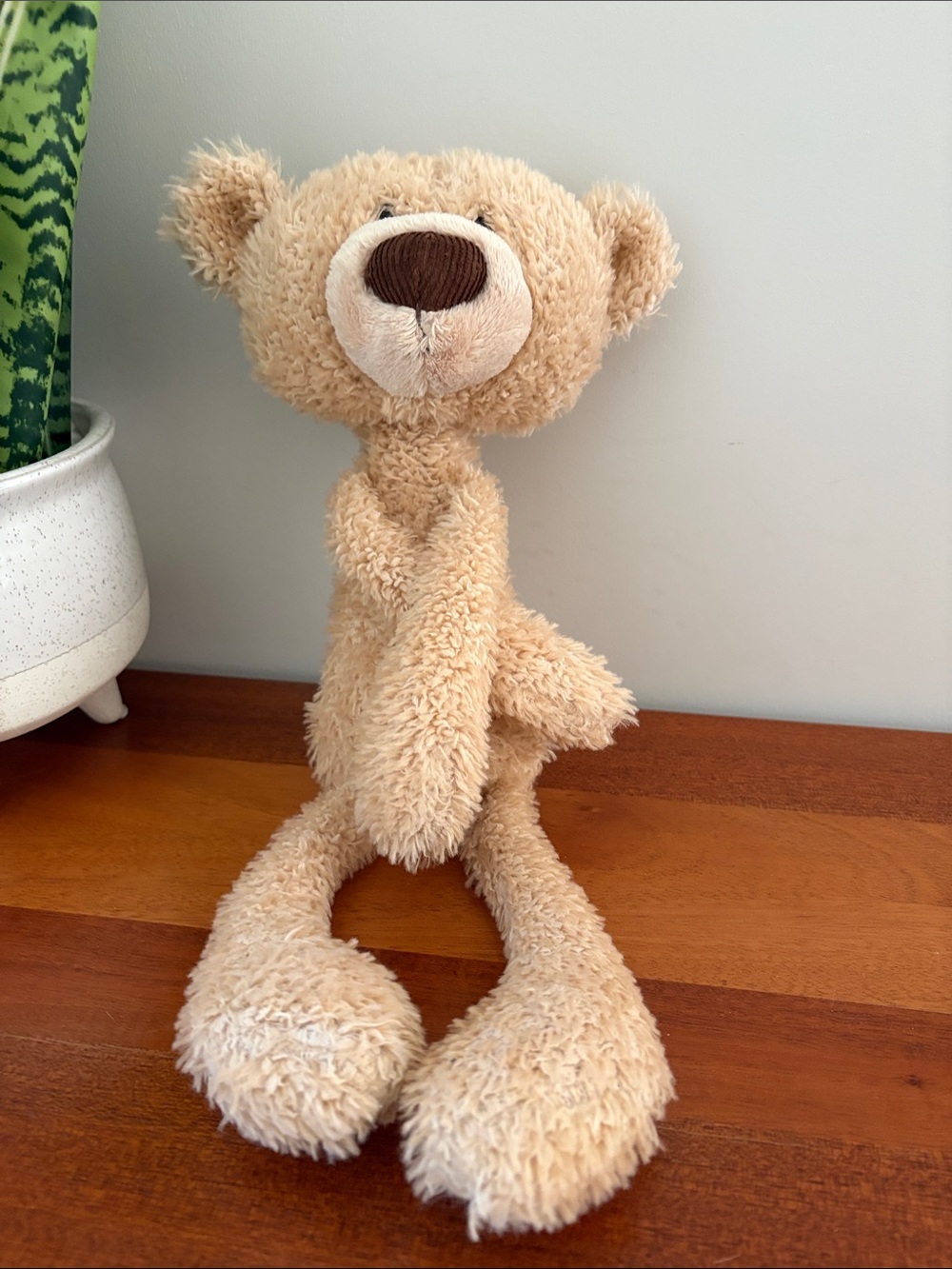 Gund Beige Plush Long-Leg Teddy Bear Toothpick